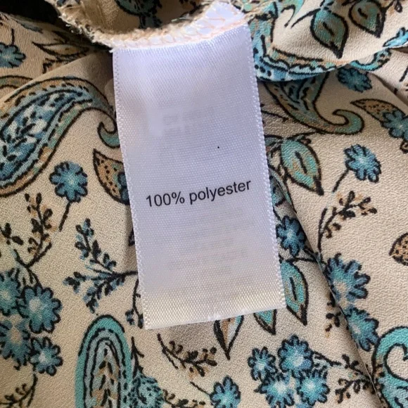 Maurices Delton Paisley Print Zipper Back Short Sleeve Blouse Plus Size 4x Size - Picture 6 of 7